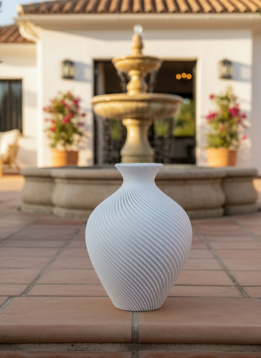3D Printed Vases Decor Lamp Art - Outdoor Vase "Io"