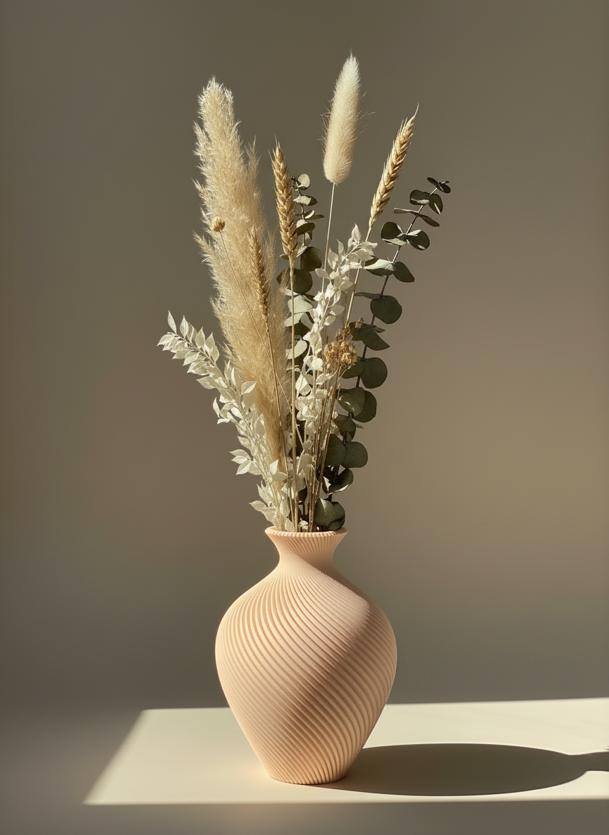3D Printed Vases Decor Lamp Art - Indoor Vase "Io"