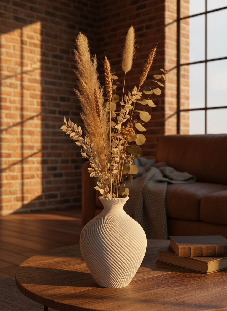 3D Printed Vases Decor Lamp Art - Indoor Vase "Io"