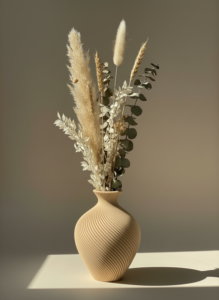 3D Printed Vases Decor Lamp Art - Indoor Vase "Io"