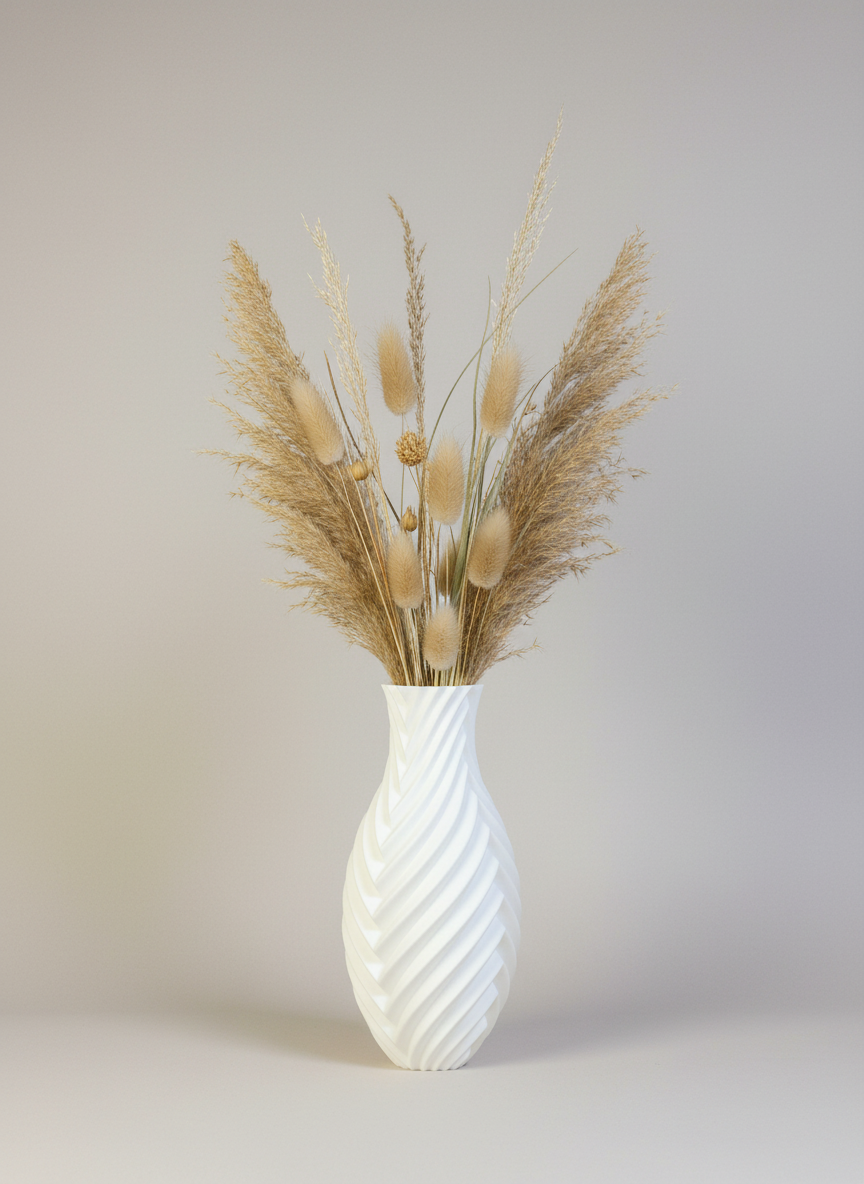 3D Printed Vases Decor Lamp Art - Vase "Macha"