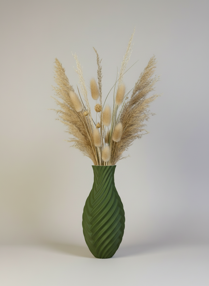 3D Printed Vases Decor Lamp Art - Vase "Macha"