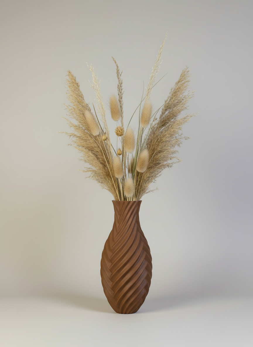3D Printed Vases Decor Lamp Art - Vase "Macha"