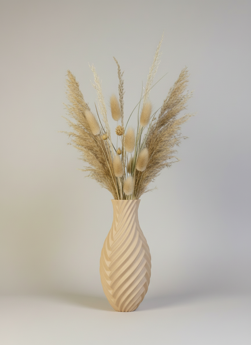3D Printed Vases Decor Lamp Art - Vase "Macha"