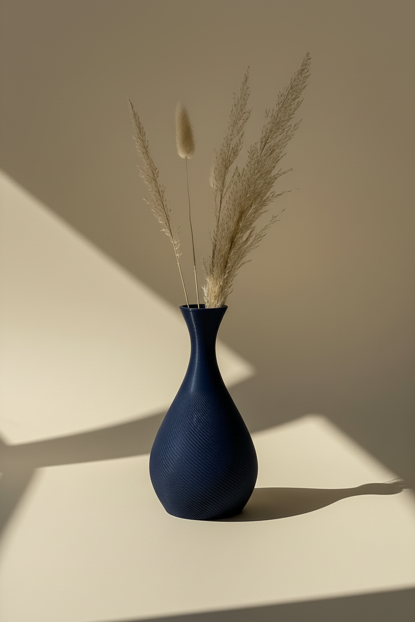 3D Printed Vases Decor Lamp Art - Vase "Mistari"