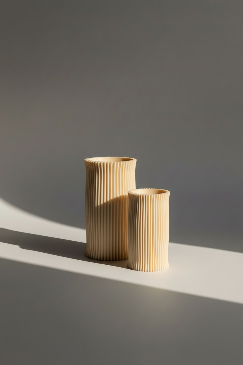 3D Printed Vases Decor Lamp Art - Vase Duo "Mythos"