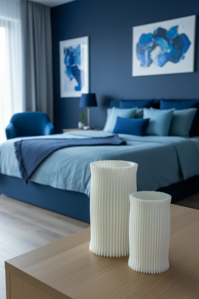 3D Printed Vases Decor Lamp Art - Vase Duo "Mythos"