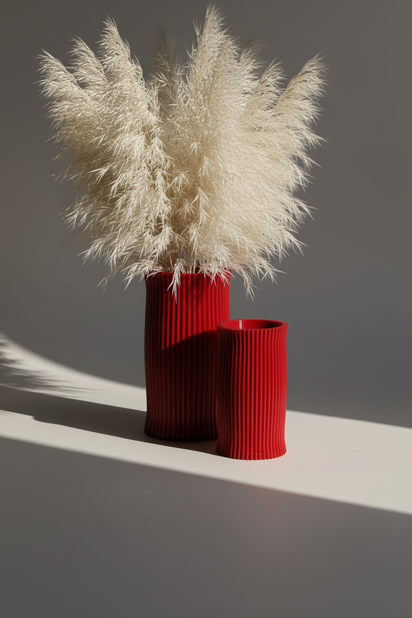 3D Printed Vases Decor Lamp Art - Vase Duo "Mythos"