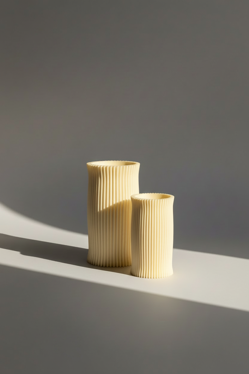 3D Printed Vases Decor Lamp Art - Vase Duo "Mythos"