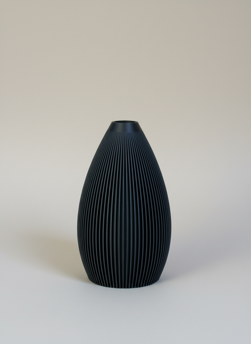 3D Printed Vases Decor Lamp Art - Vase "Obus"