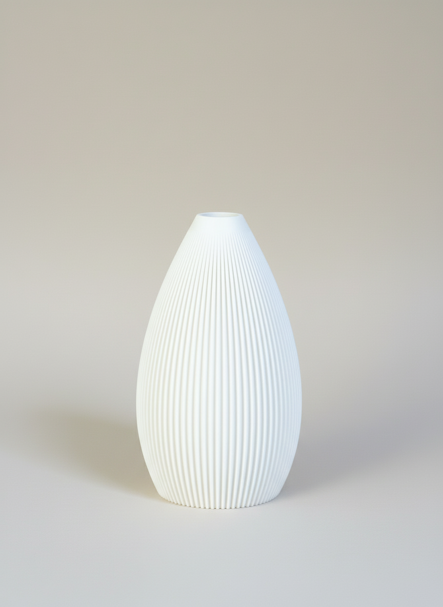 3D Printed Vases Decor Lamp Art - Vase "Obus"