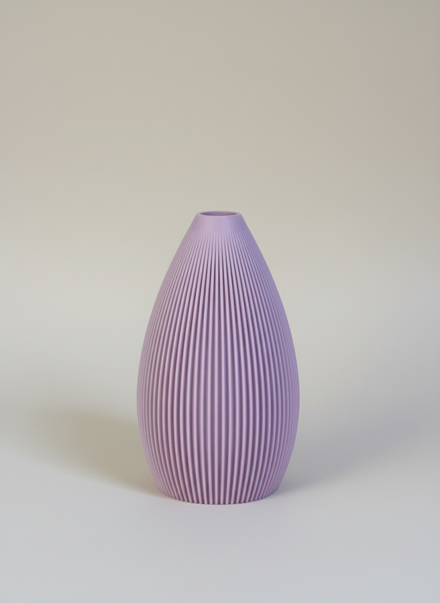 3D Printed Vases Decor Lamp Art - Vase "Obus"
