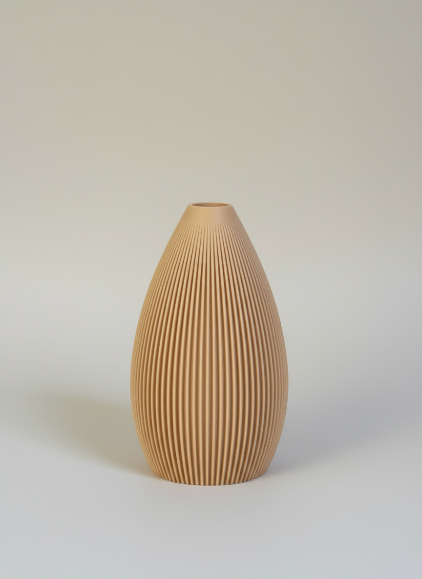 3D Printed Vases Decor Lamp Art - Vase "Obus"