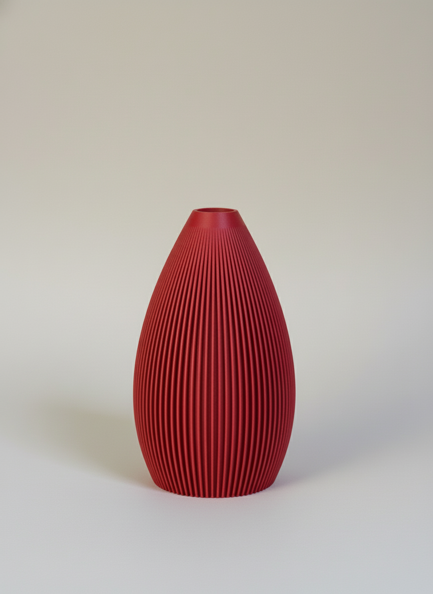 3D Printed Vases Decor Lamp Art - Vase "Obus"