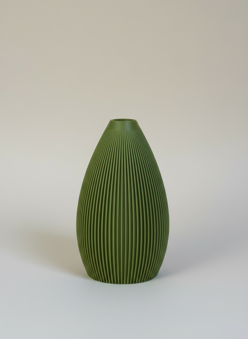 3D Printed Vases Decor Lamp Art - Vase "Obus"