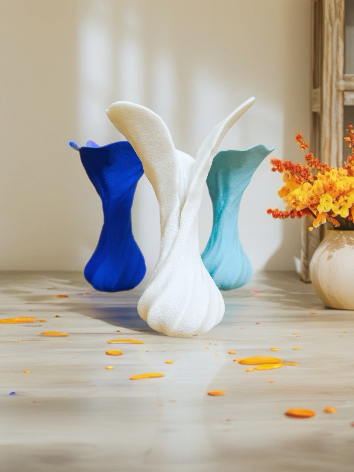 Orchid Shaped Indoor Vase "Natur"