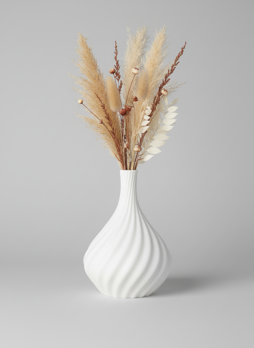 3D Printed Vases Decor Lamp Art - Vase "Oregon"