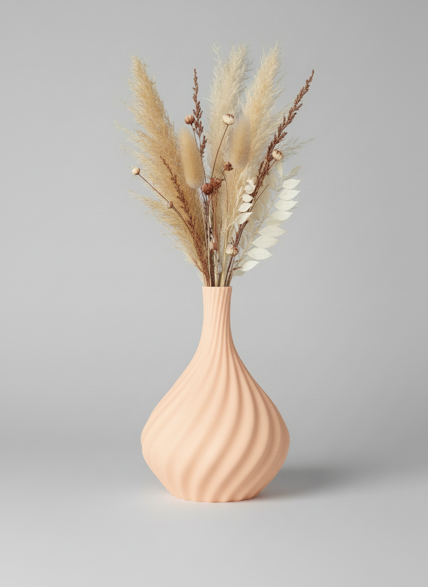 3D Printed Vases Decor Lamp Art - Vase "Oregon"