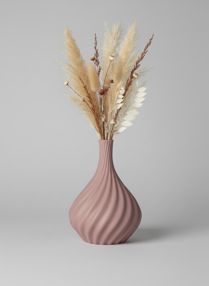 3D Printed Vases Decor Lamp Art - Vase "Oregon"
