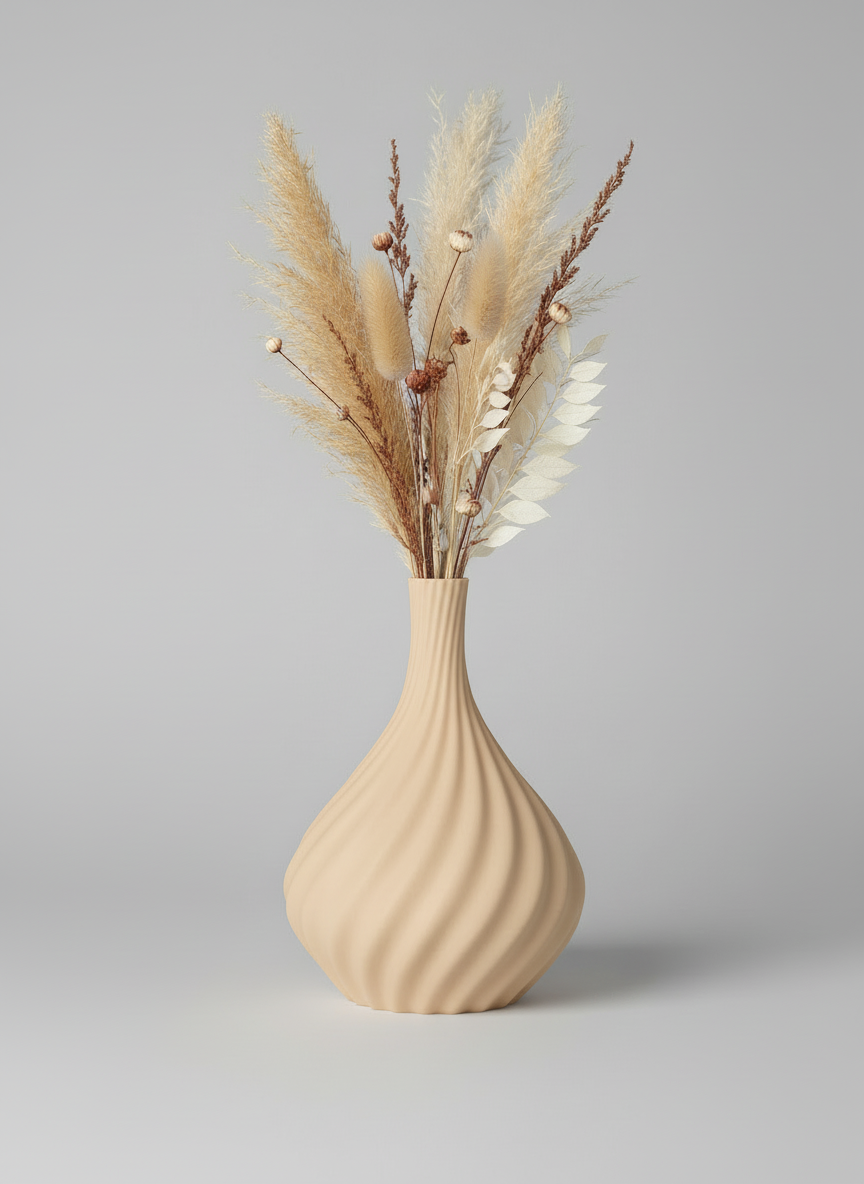3D Printed Vases Decor Lamp Art - Vase "Oregon"