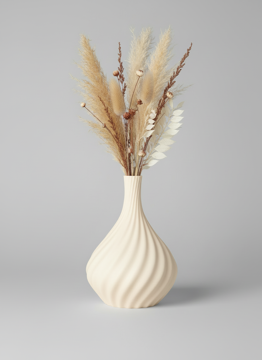 3D Printed Vases Decor Lamp Art - Vase "Oregon"
