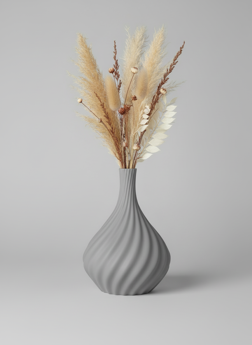 3D Printed Vases Decor Lamp Art - Vase "Oregon"