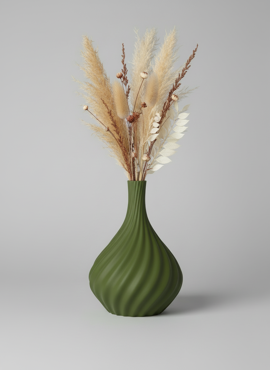 3D Printed Vases Decor Lamp Art - Vase "Oregon"