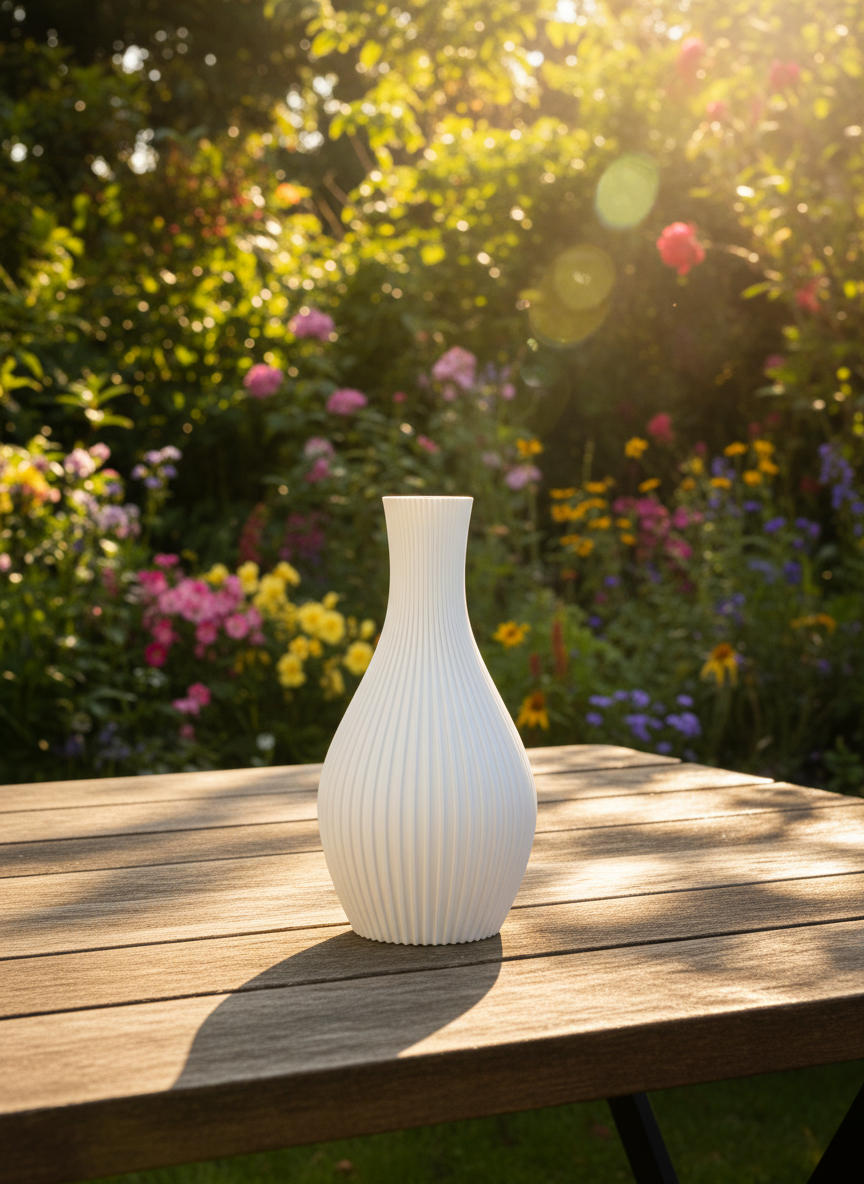 3D Printed Vases Decor Lamp Art - Outdoor Vase "Persephone"