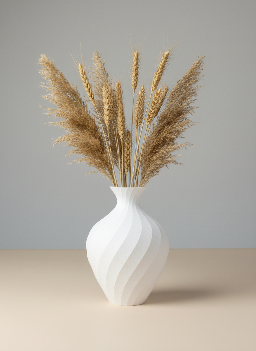 3D Printed Vases Decor Lamp Art - Indoor Vase "Polly"