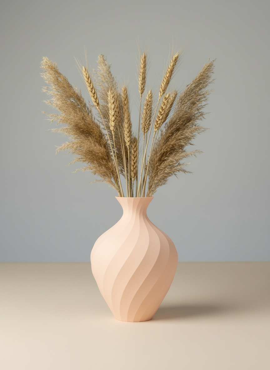 3D Printed Vases Decor Lamp Art - Indoor Vase "Polly"