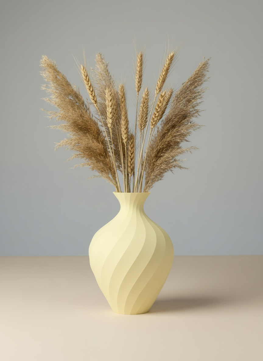 3D Printed Vases Decor Lamp Art - Indoor Vase "Polly"