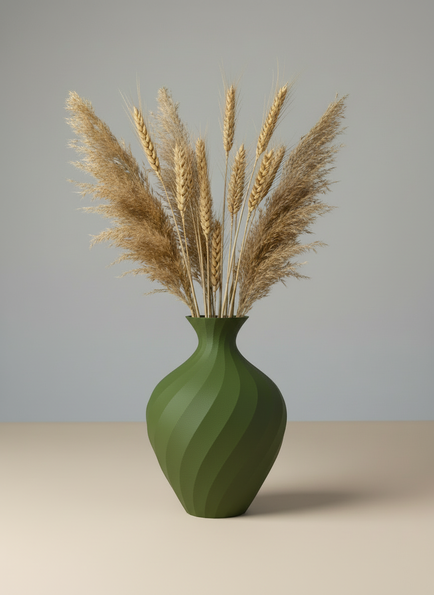 3D Printed Vases Decor Lamp Art - Indoor Vase "Polly"