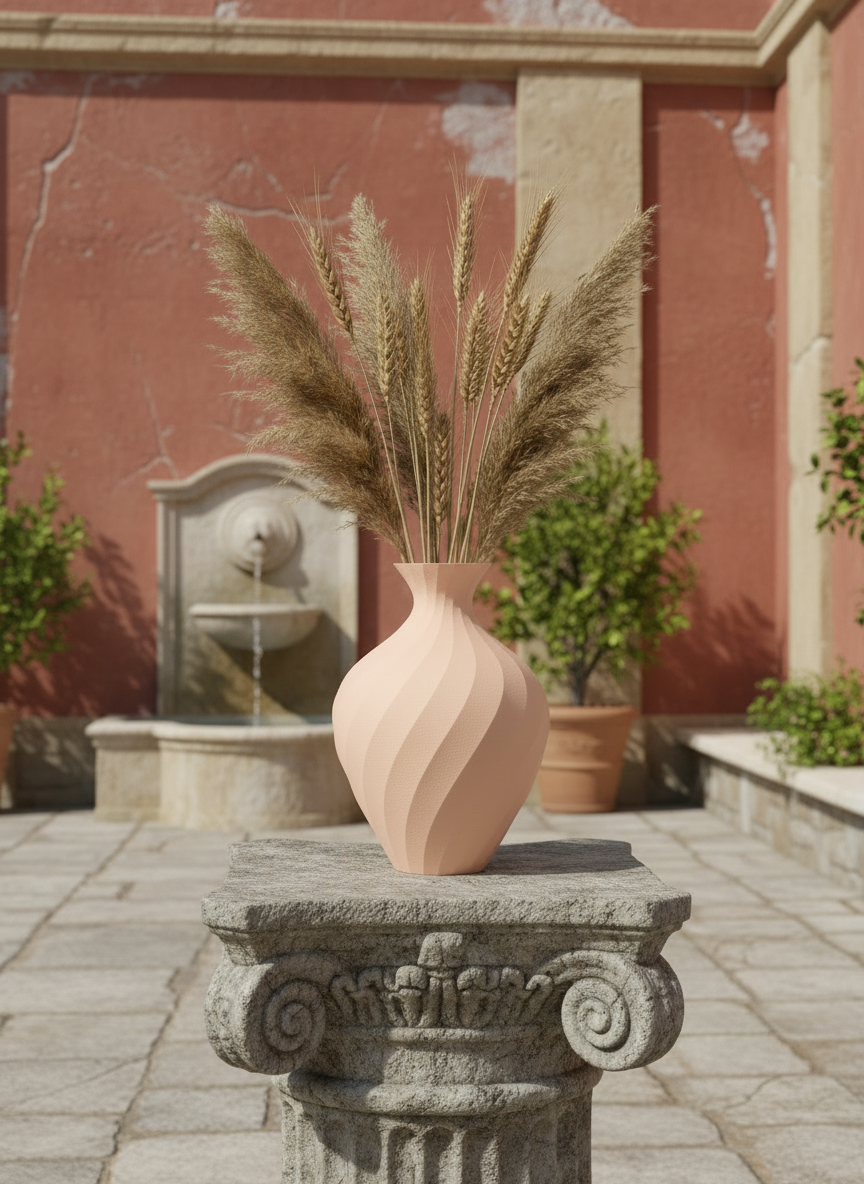 3D Printed Vases Decor Lamp Art - Indoor Vase "Polly"