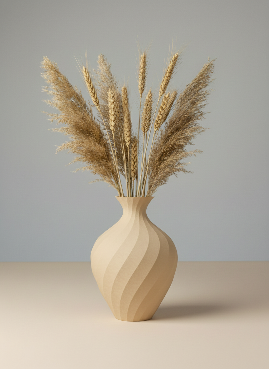 3D Printed Vases Decor Lamp Art - Indoor Vase "Polly"