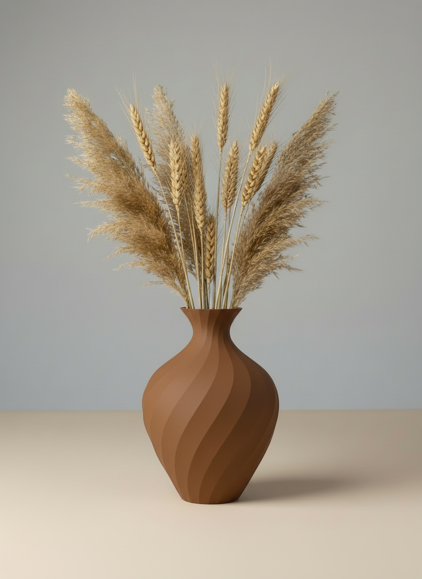 3D Printed Vases Decor Lamp Art - Indoor Vase "Polly"
