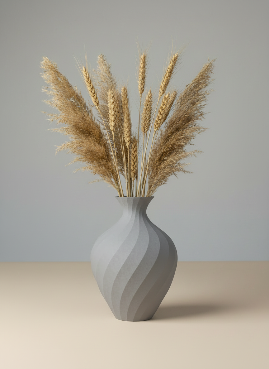 3D Printed Vases Decor Lamp Art - Indoor Vase "Polly"