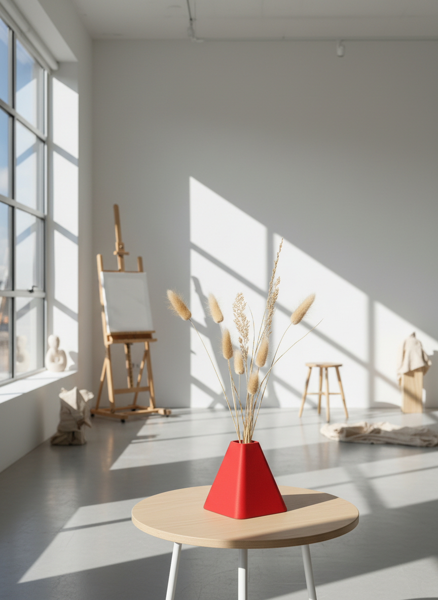 3D Printed Vases Decor Lamp Art - Vase "Pyramid"