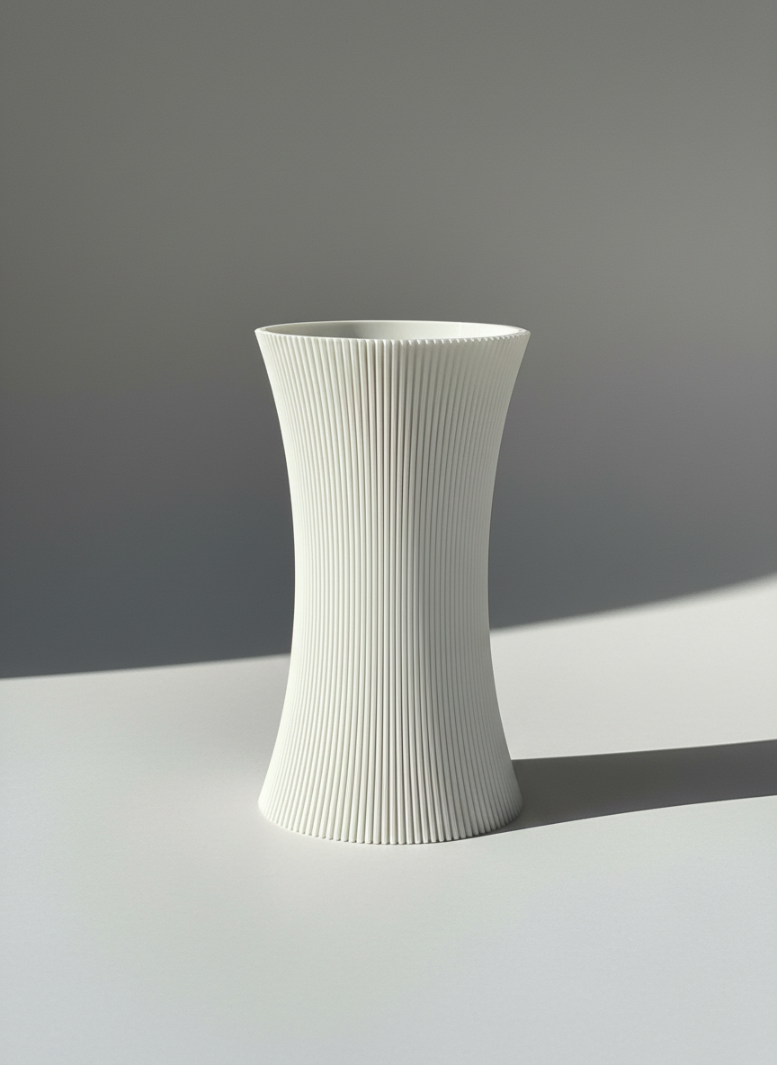 3D Printed Vases Decor Lamp Art - Vase "Reactor"