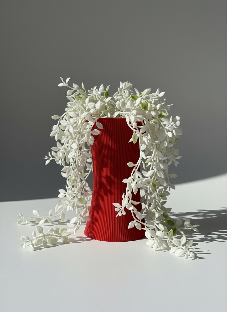 3D Printed Vases Decor Lamp Art - Vase "Reactor"