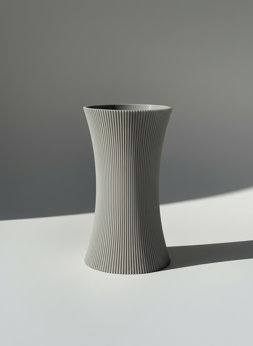 3D Printed Vases Decor Lamp Art - Vase "Reactor"