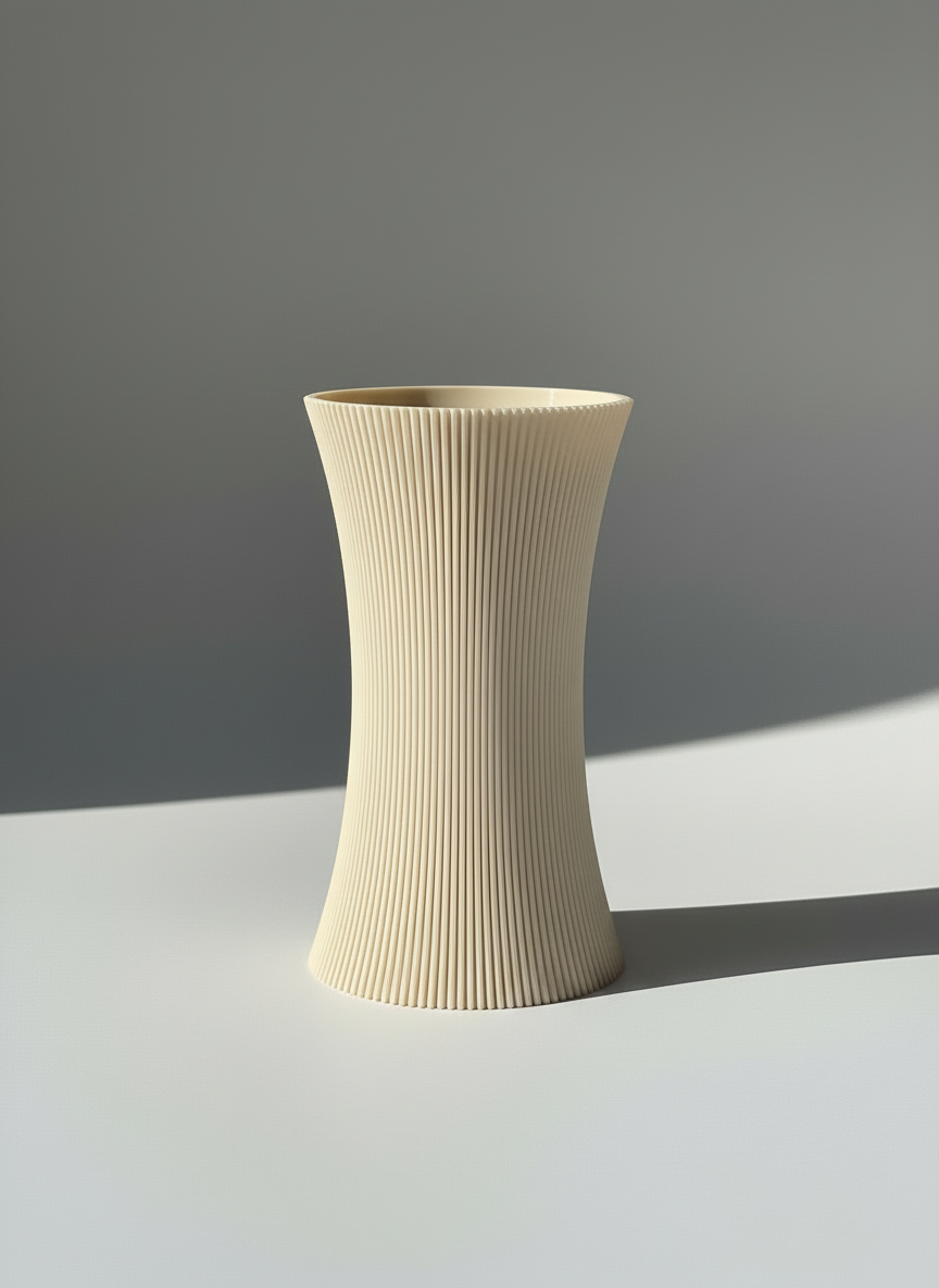 3D Printed Vases Decor Lamp Art - Vase "Reactor"