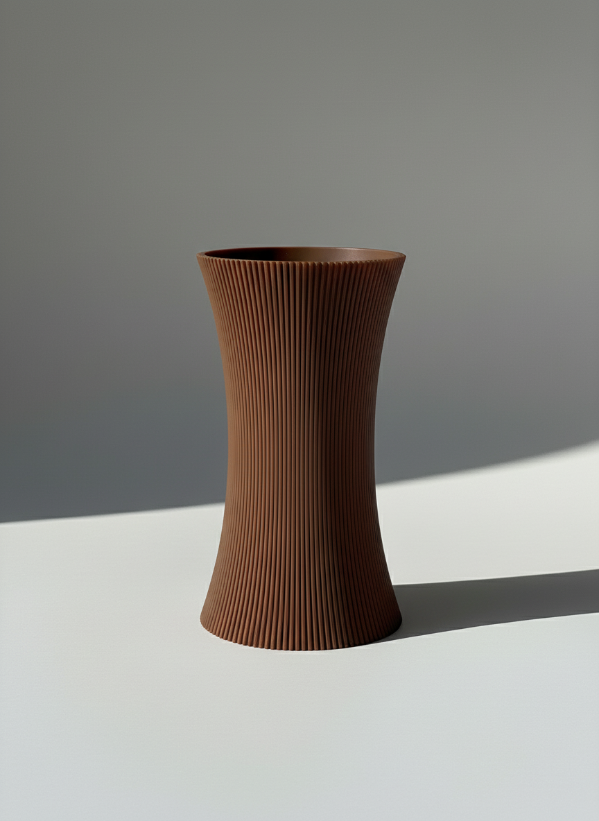 3D Printed Vases Decor Lamp Art - Vase "Reactor"