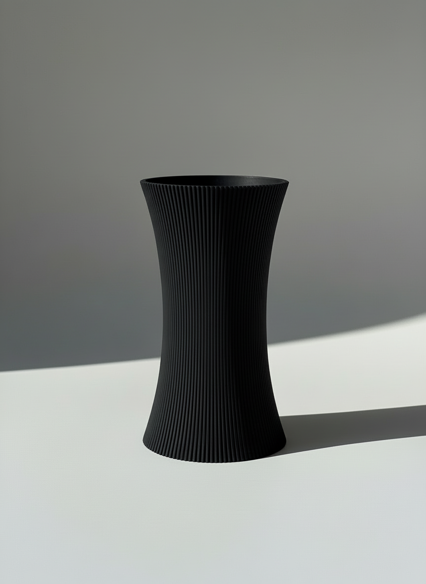 3D Printed Vases Decor Lamp Art - Vase "Reactor"