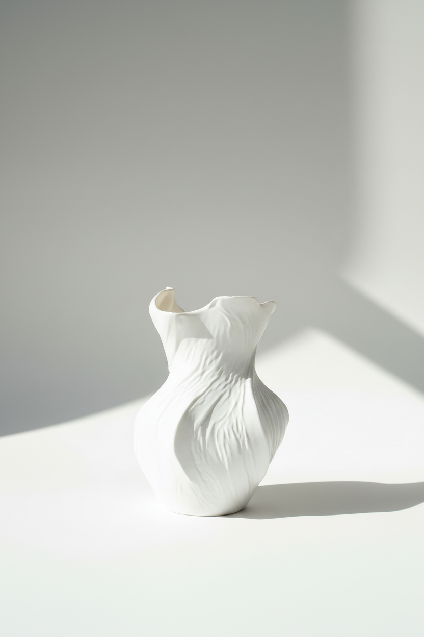 3D Printed Vases Decor Lamp Art - Vase "Ripple Bloom"