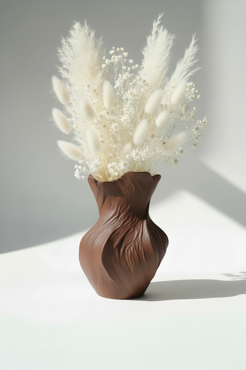 3D Printed Vases Decor Lamp Art - Vase "Ripple Bloom"
