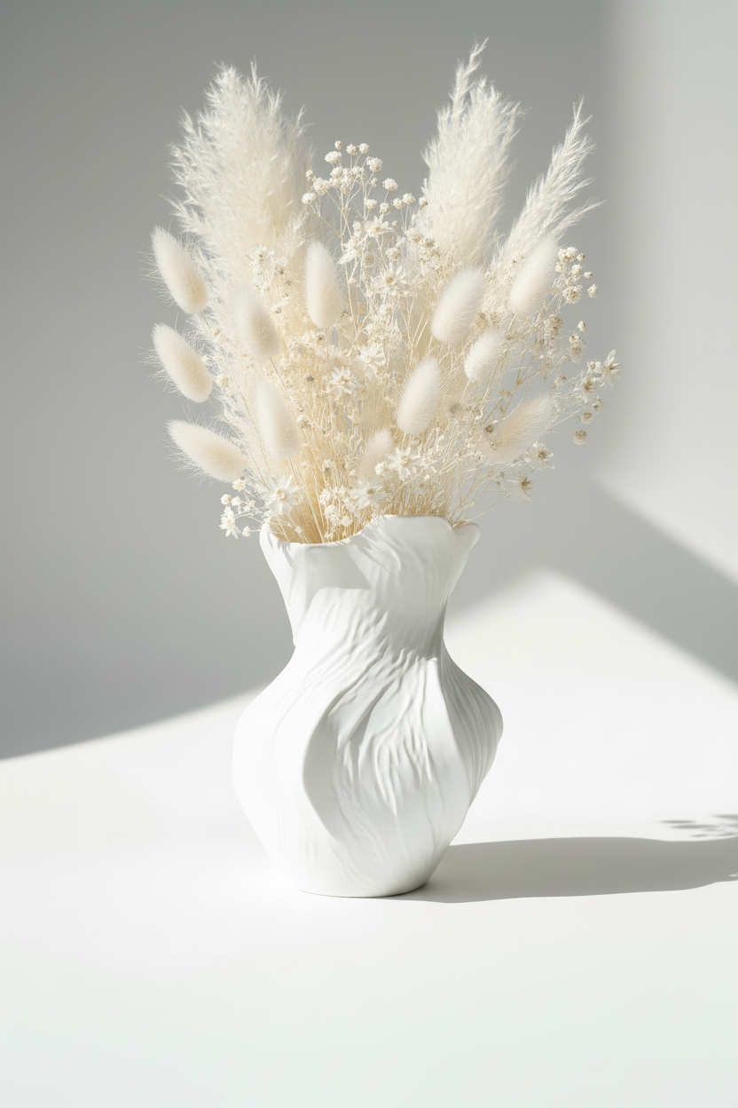 3D Printed Vases Decor Lamp Art - Vase "Ripple Bloom"