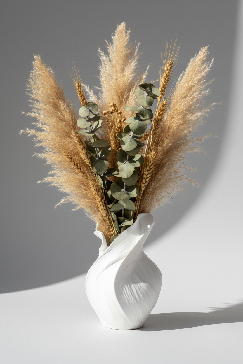 3D Printed Vases Decor Lamp Art - Vase "Ripple Bloom"