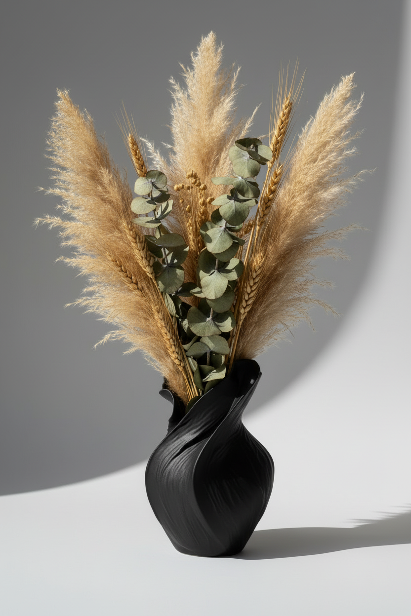 3D Printed Vases Decor Lamp Art - Vase "Ripple Bloom"