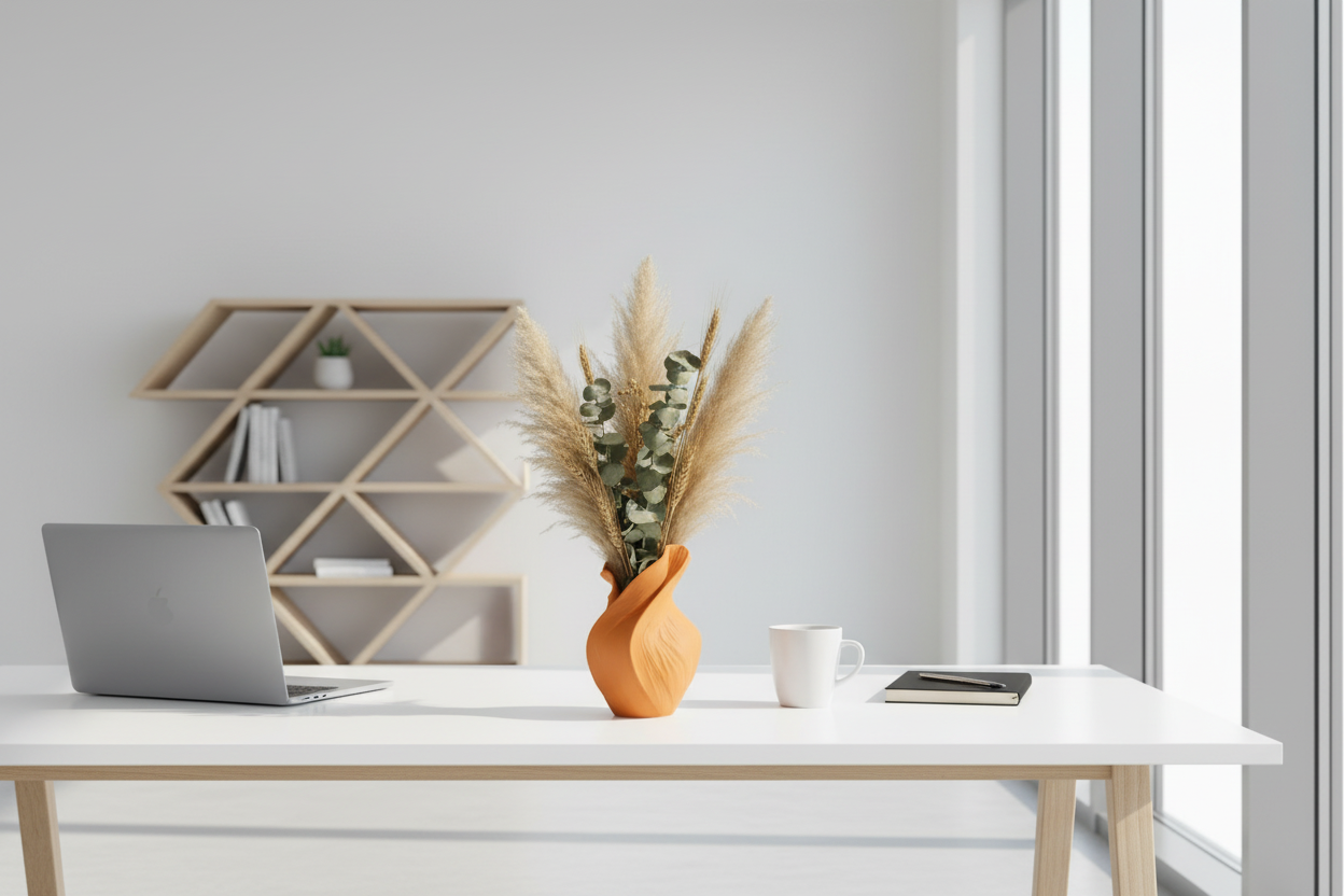 3D Printed Vases Decor Lamp Art - Vase "Ripple Bloom"