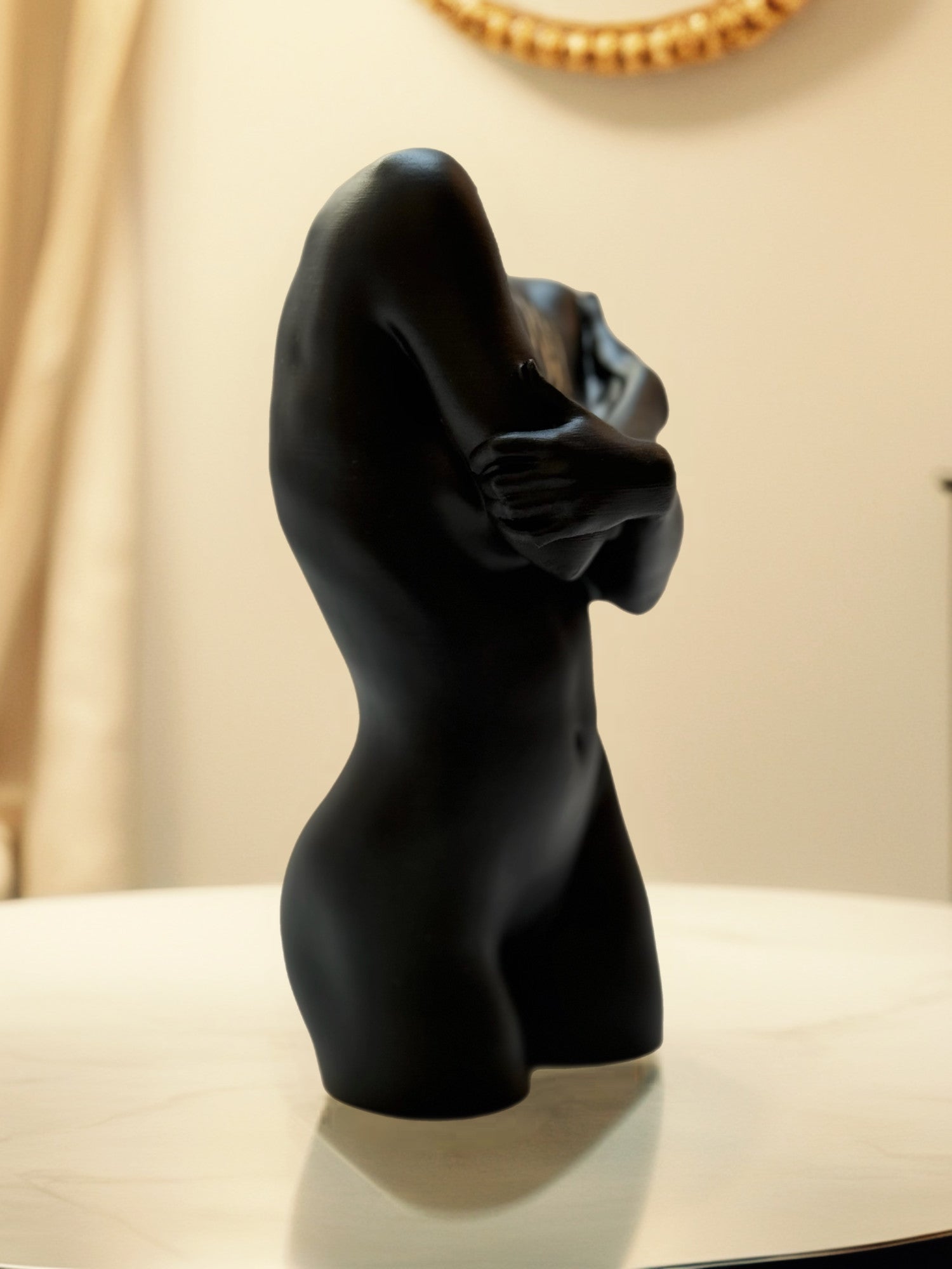 HAND PAINTED: Female Nude Sculpture "Shy Girl"